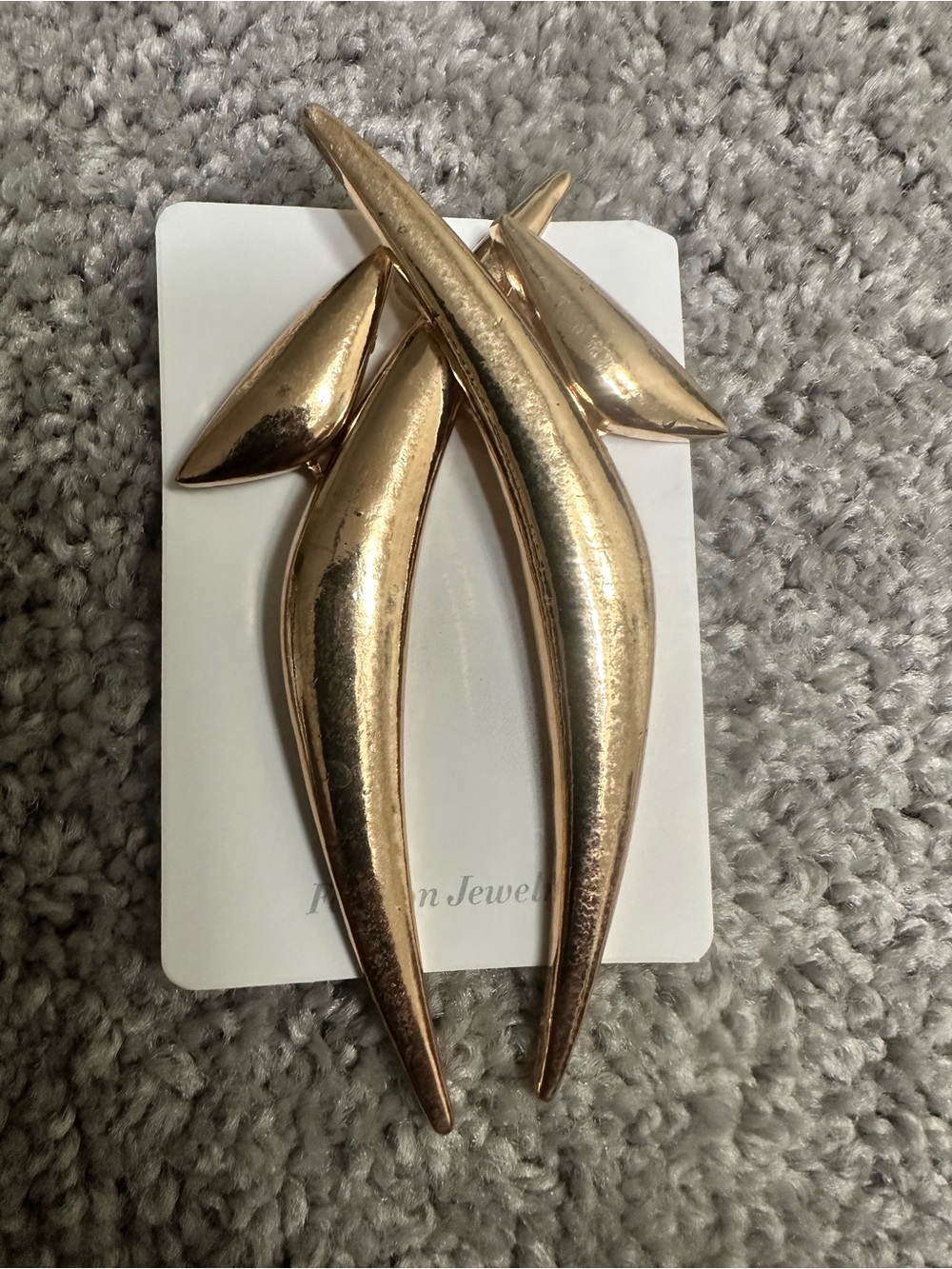 Gold Abstract Sculptural Earrings- Women Accessories